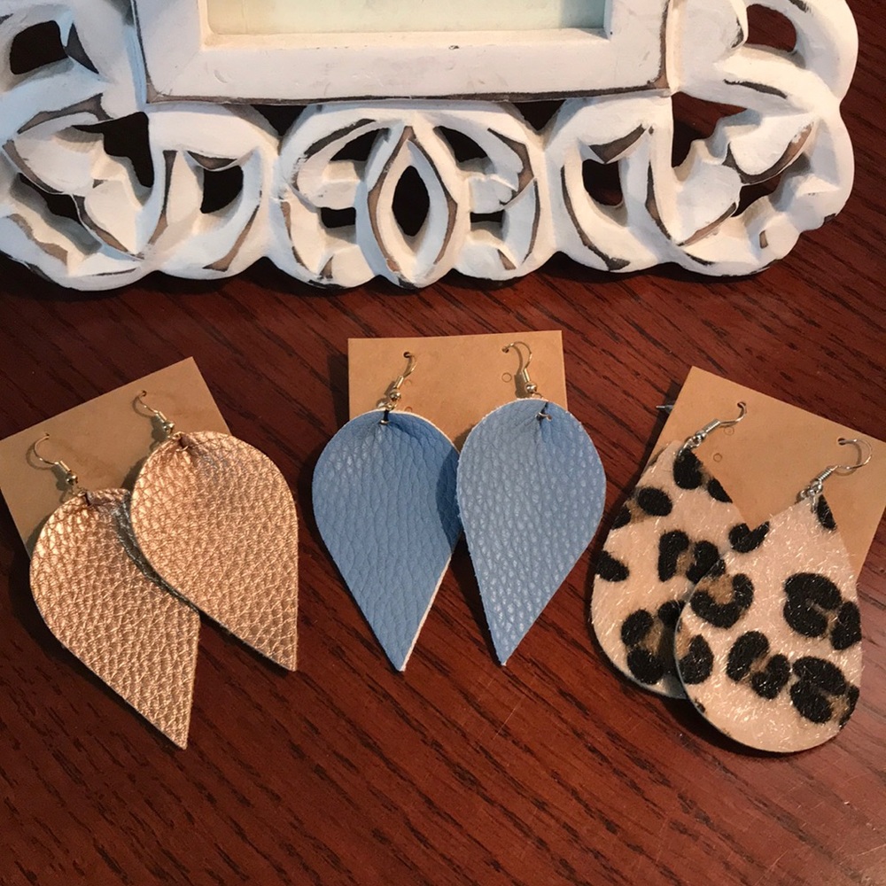 Three pairs of earrings